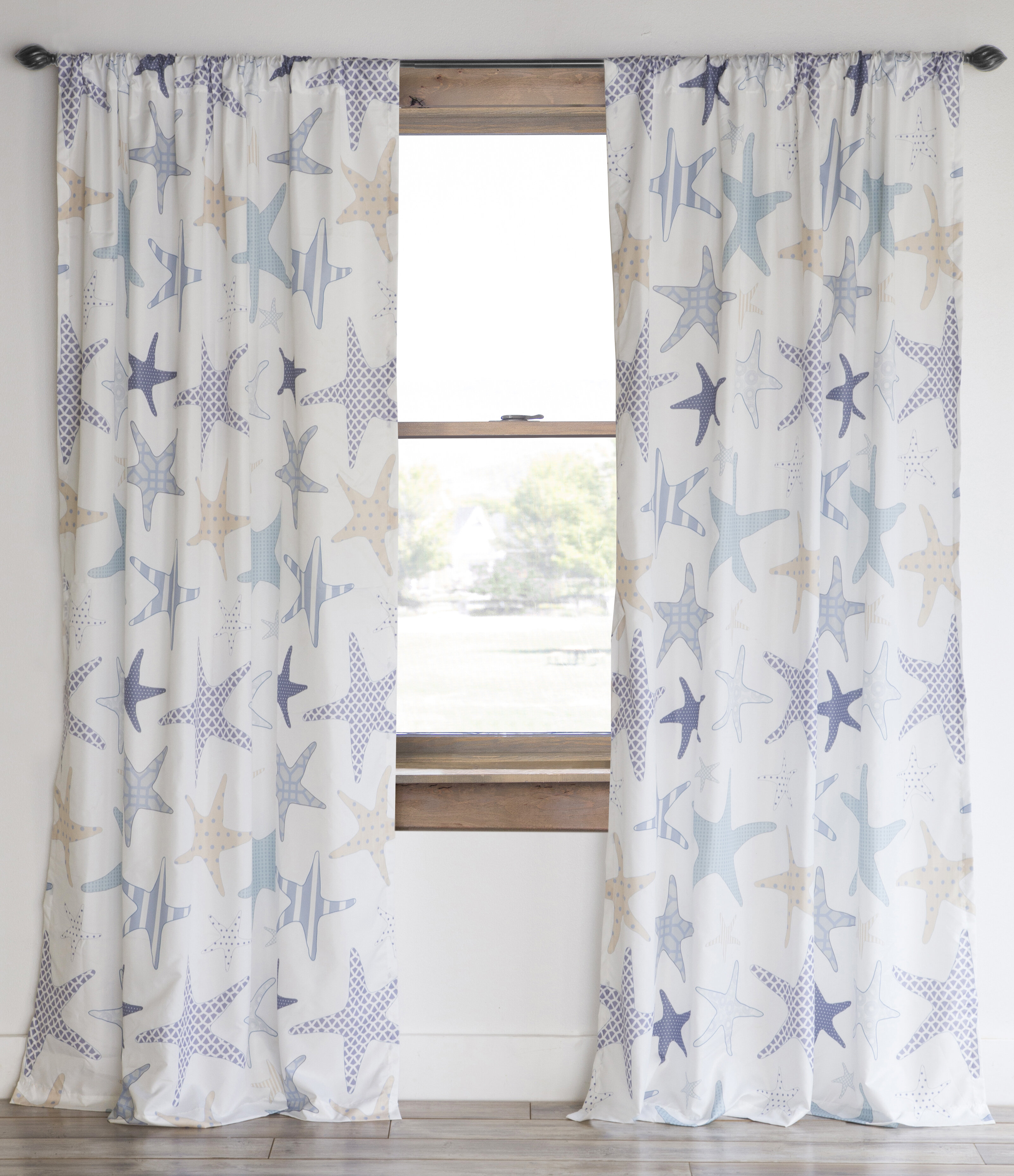 Highland Dunes Custer Cotton Semi Sheer Curtain Pair & Reviews | Wayfair