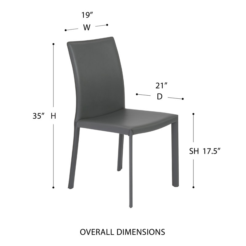 Chaise d'appoint rembourrée G Wilson, Similicuir gris