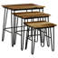 Ensemble de 3 tables gigognes avec pieds en épingle à cheveux