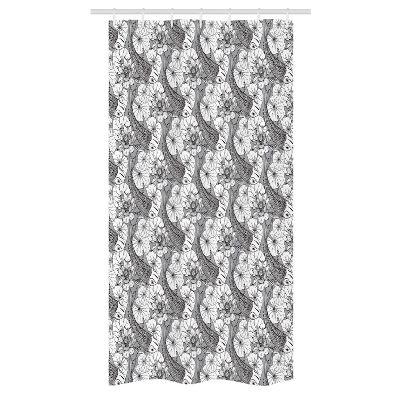 Abequa Shower Curtain with Hooks Included, 72" H x 36" W