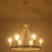 Dimmable Wagon Wheel Chandelier Farmhouse Round Vintage Candle Style Light for Living Room, Foyer, Entryway-114212643-123752294