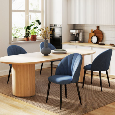 Ensemble de 4 chaises de salle à manger avec pieds en métal