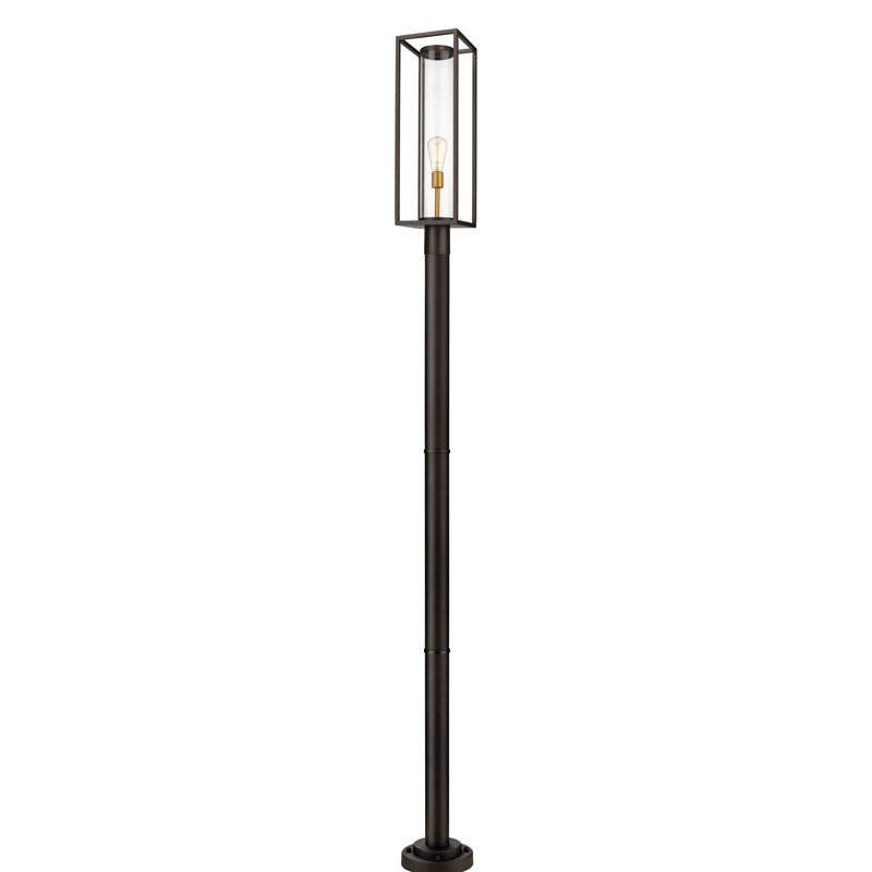 Lampadaire câblé à 1 lumière Bello (double), Bronze profond, H 101,5 po x l 9 po x P 9 po