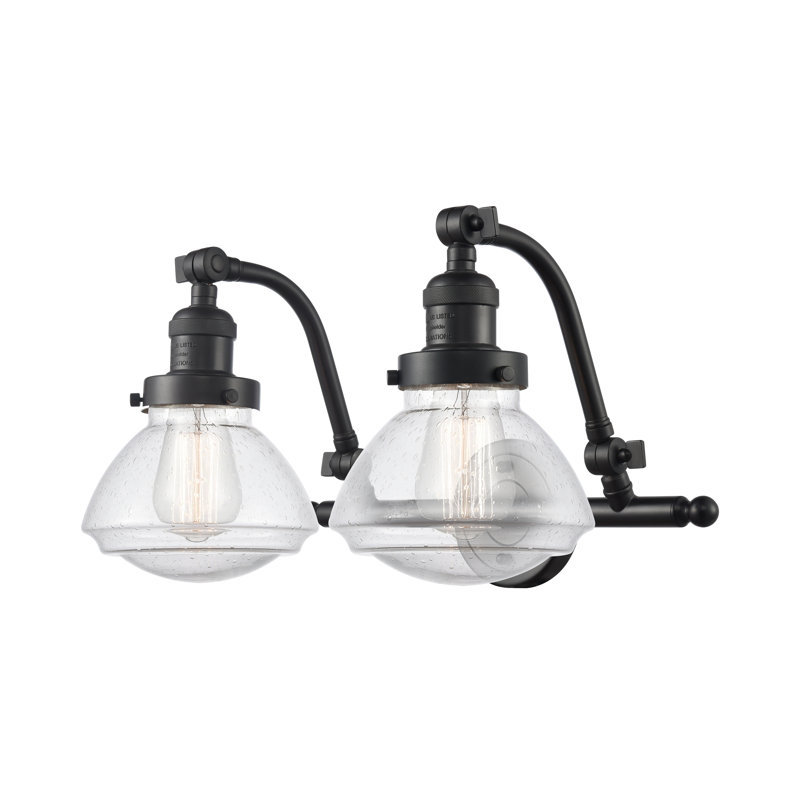 Éclairage pour salle de bain 2 lumières Chesterville, Ampoule DEL 6 watts Vinage, Bronze huilé, Grainé