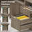 Luing 59''Fluted Executive Desks with File and Storage Drawers , Computer Writing Desk with Keyboard Tray, Home Office Desks with Cable Management and 2 Open Compartments-1033999543