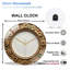 Horloge-cadran-doré-orné-cadre - horloge murale moderne en verre de 12 po