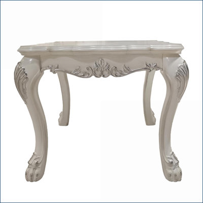 Table basse blanche à 1 tiroir avec tablette inférieure, facile à assembler Rangement pour le salon