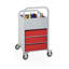 Chariot de rangement mobile avec bacs et roulettes