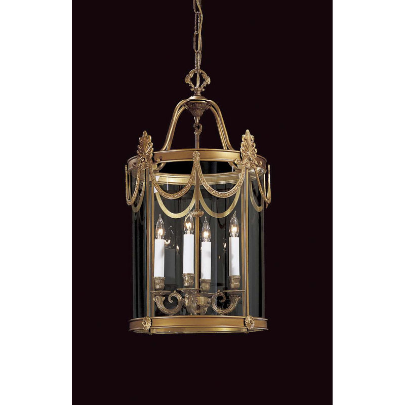 Lustre cylindrique rétro à 4 lumières Vintage