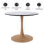 Table de salle à manger 27 po Hallett avec plateau en panneau de fibres à densité moyenne et base en acier-124520626-122432713
