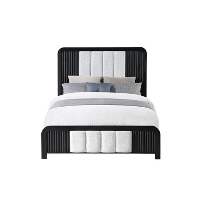 Beckett White-Black Queen Bed