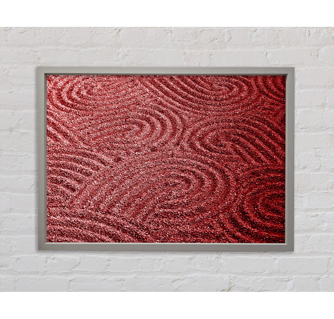 Red Sand Patterns - Einzelne Bilderrahmen Kunstdrucke auf Leinwand