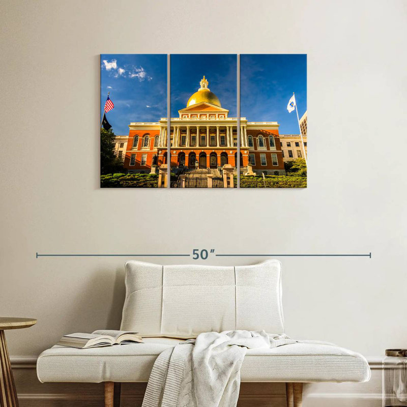 Massachusetts State House Boston, H 24 po x l 38 po