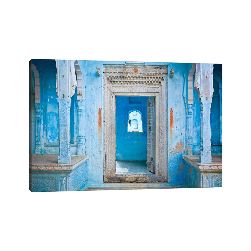 India Rajasthan Traditional House Entrance by Jaynes Gallery - Wrapped Canvas Print, 20.32 cm H x 30.48 cm W