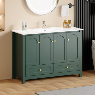 48" Bathroom Vanity With Ceramic Sink