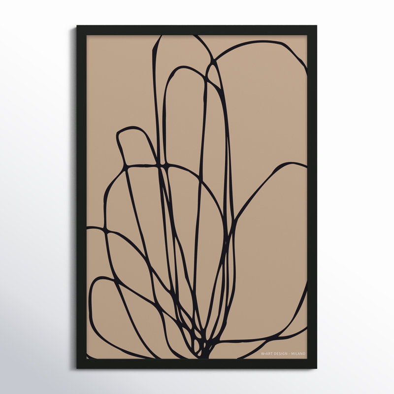 Tracings 3 Print by Romina Gadler, Black Framed Paper, 25" H x 17.5" W x 1.25" D