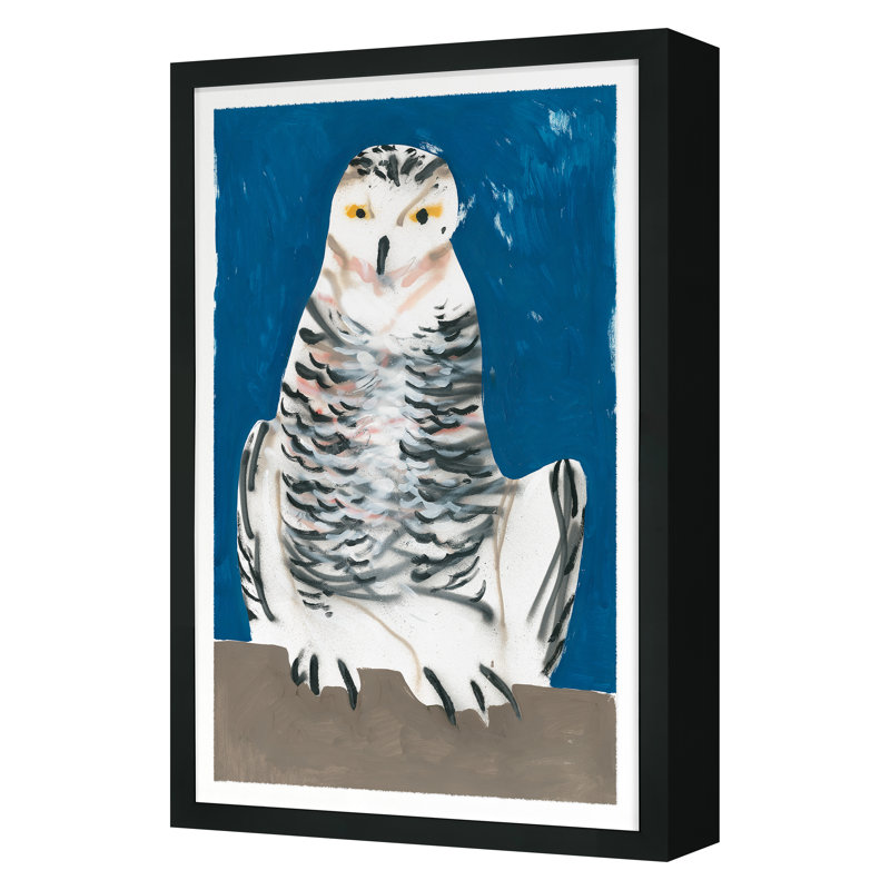 Snow Owl 1 Print by PC Ngo, Black, 30" H x 20" W