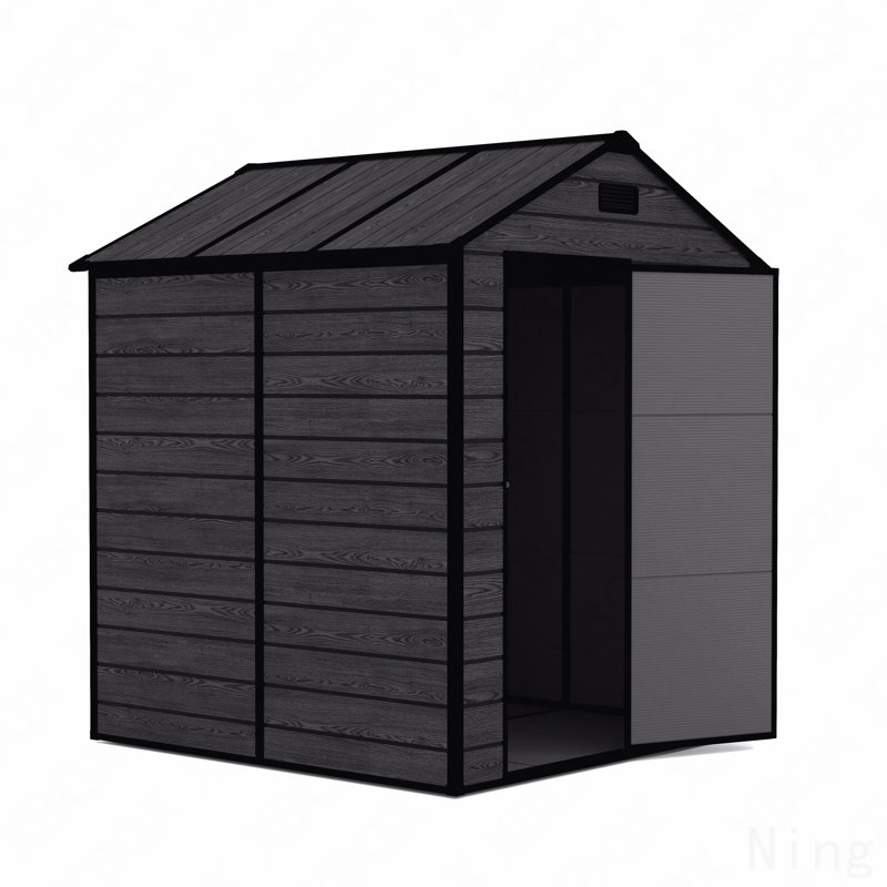 Remise de rangement, matériau PP de haute qualité, structure solide, imperméable, résistante à la rouille et aux rayons UV, grand espace de rangement, panneau de panneau de particules épais de 12 mm, éclairage de fenêtre HD