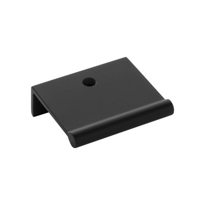 Bijou Cinch Collection Lip & Finger Pull - 1-1/2" Center to Center Cabinet Pull Matte Black - Transitional Hardware for Drawers & Cabinets