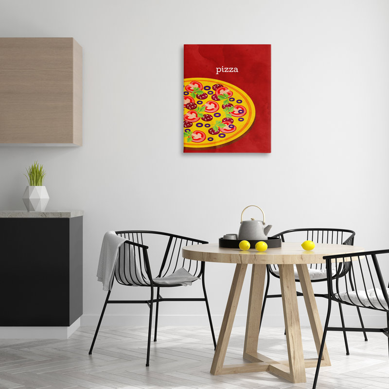 Toile Tasty Savory Pizza, conception de Kim Allen, H 30 po x l 24 po