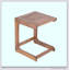 Table d'appoint en forme de C en bois d'acacia Ashwell, durable et polyvalente pour les espaces de vie modernes avec une mobilité en douceur