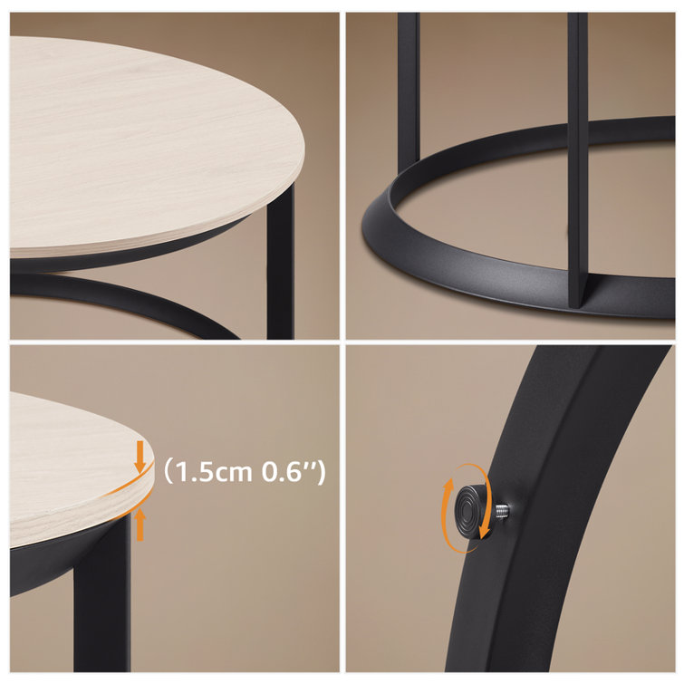 Small Accent Table with Engineered Wood Top