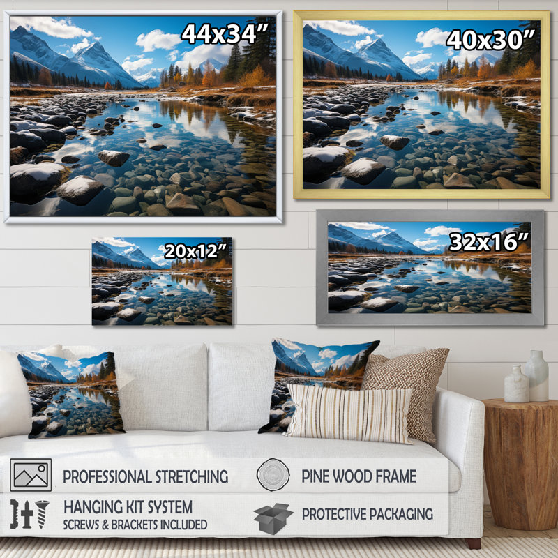 " Canada Majestic Rockies I ", Wrapped Canvas, 30" H x 40" W x 1.5" D
