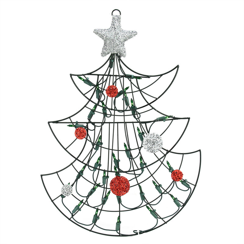 Décoration de Noël arbre de Noël vert 19 po avec étoile