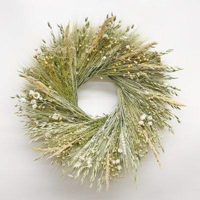 22" Dried Flower Grains and Ammobium Wreath