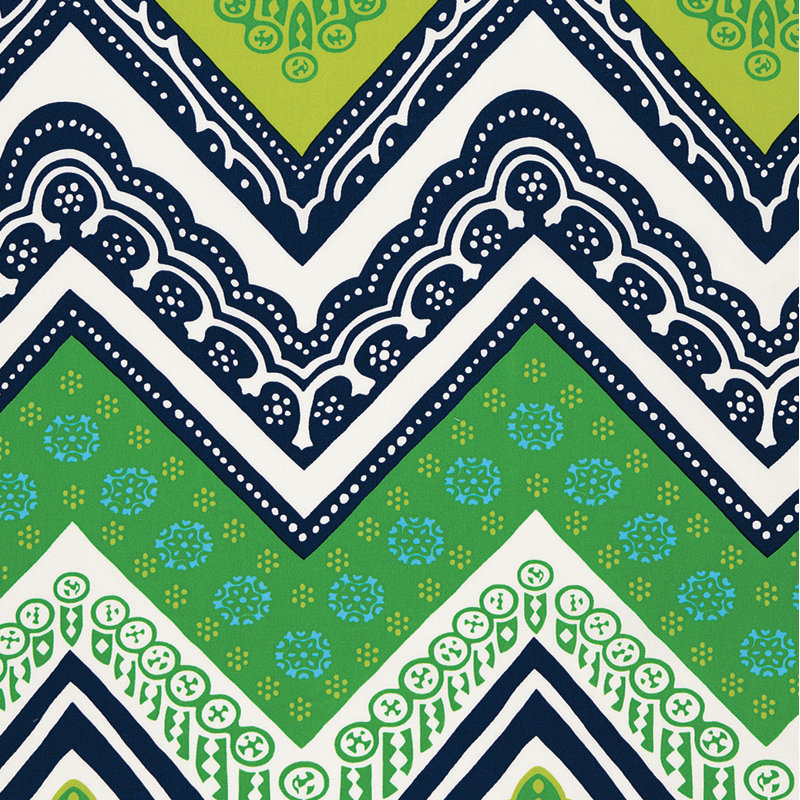 Tissu imprimé Schumacher x Trina Turk Tanger, Herbe de mer