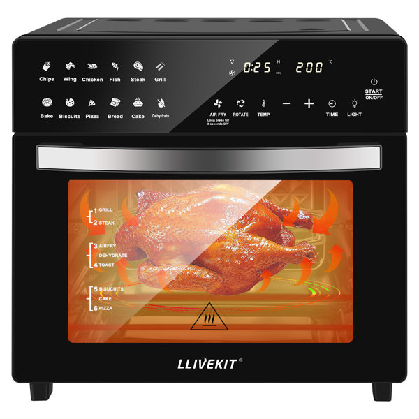 EMtronics Digital 9L Air Fryer Double Basket Smart Cook Oven w/ Timer Black, Shop Today. Get it Tomorrow!