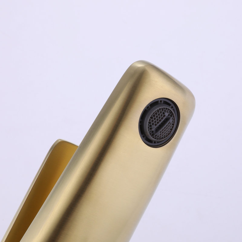 Single-Hole Single-handle Bathroom Faucet, Brushed Gold
