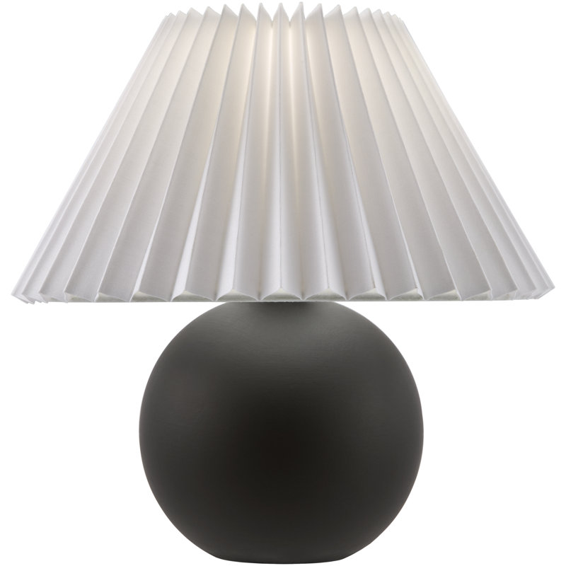 Lampe de table Gutzman, Noir, Empire plissé