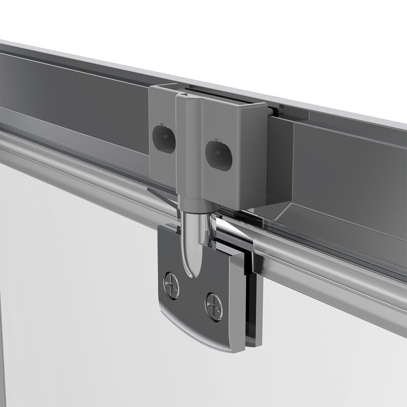 Achante 1900mm H Pivot Framed Shower Door with Clear Glass, Chrome, 80cm W