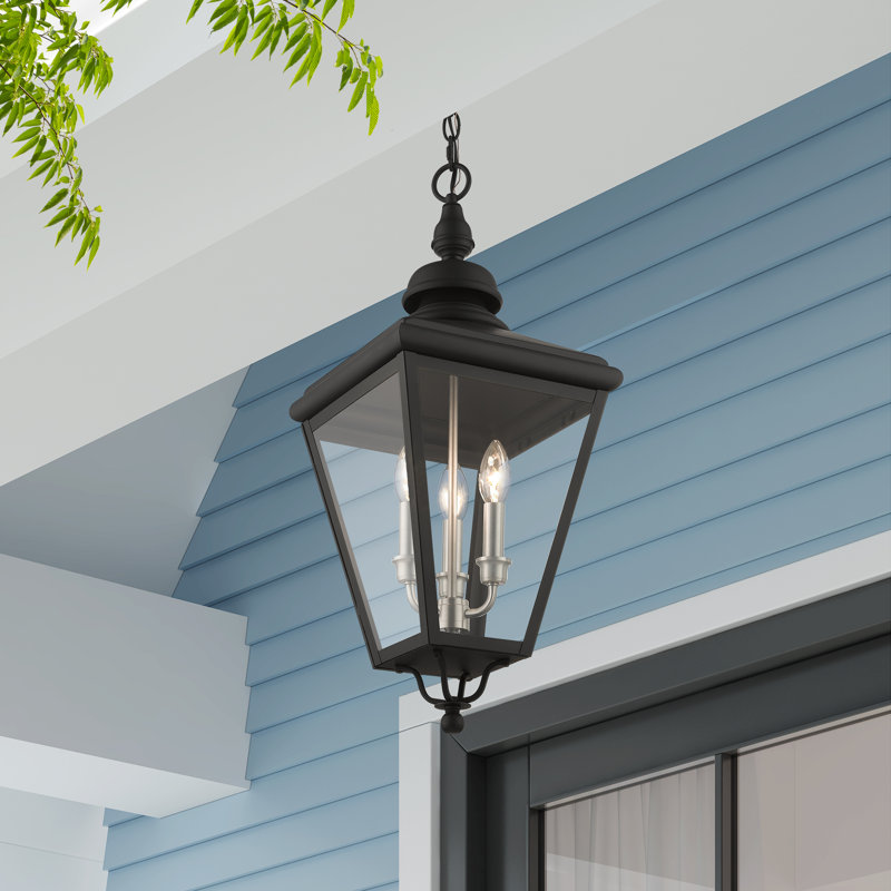 Lanterne suspendue d'extérieur 3 lumières, Noir
