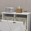 Armoire de trieur de linge à deux compartiments inclinable - blanc