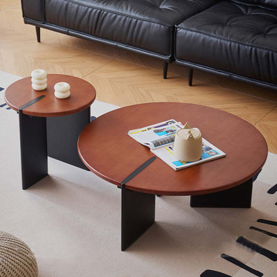 Ensemble de tables basses en bois Retro