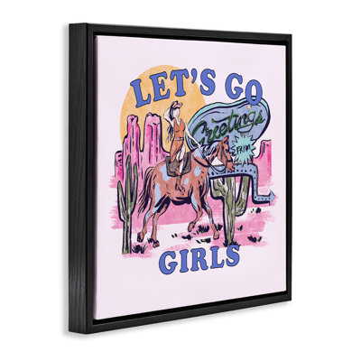 "Western Let'S Go Girls", art mural sur toile flottante par Melissa Wang