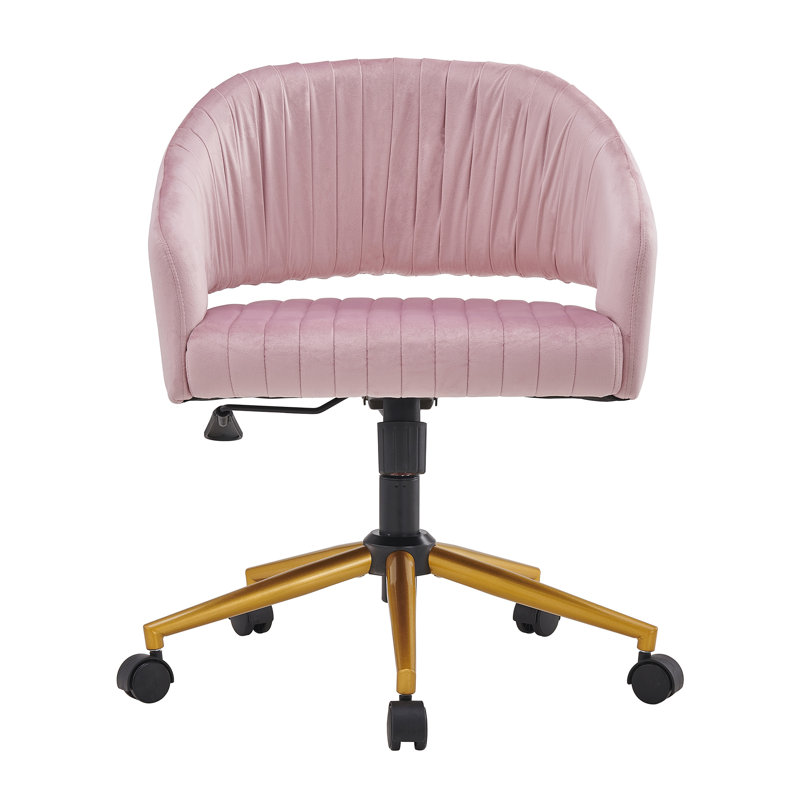 Velvet Task Chair, Pink