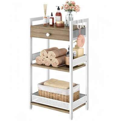Étagère de rangement à 3 niveaux pour échelle de salle de bain