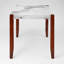Ensemble de salle à manger 4 pièces avec table en marbre, chaises rembourrées et banc, conception peu encombrante pour les salles à manger modernes