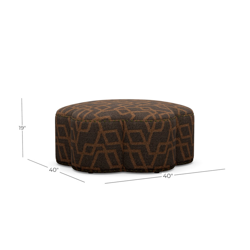 Kate 40" Ottoman, Perky 855419, Antique Brass
