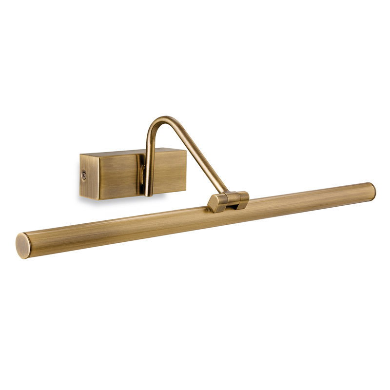 1 -Light Hardwired LED Wall Mounted Picture Light, Antique Brass, 10.5cm H x 45cm W x 17.5cm D