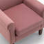Fauteuil à accoudoirs roulés traditionnel, structure en bois de bouleau massif avec pieds fuselés bruns, chaise rembourrée en mélange de polyester avec siège rembourré de mousse pour le bureau du salon