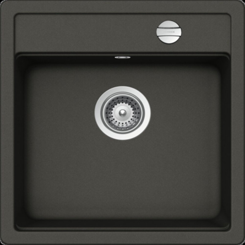 Nemo Single Bowl Inset Kitchen Sink, 57" L x 51" W x 29" H, Asphalt