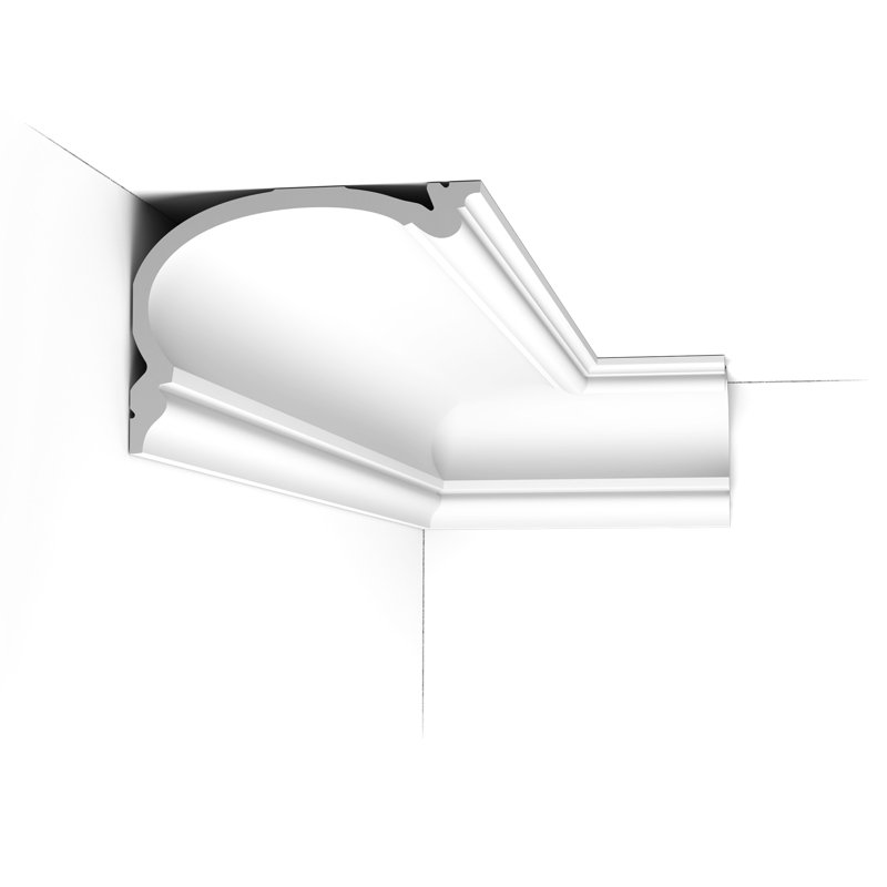 Moulure couronnée en polyuréthane blanc apprêté 7-1 / 2 po x 5-1 / 2 po x 78-3 / 4 po
