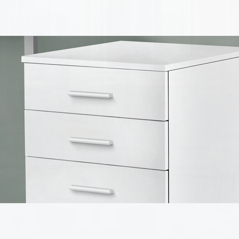 File Cabinet, Rolling Mobile, Storage Drawers, Printer Stand, Office, White