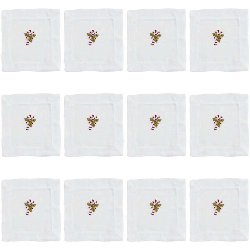 Worsham Collection Polyester Embroidered Square Napkin
