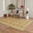 Eclat Geometric Machine Washable Brown Indoor Area Rug with Non-Slip Backing-129158180