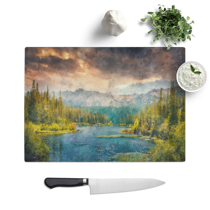 Forest and Lake Vol.4 Chopping Board, 0.4cm H x 20cm W x 28.5cm L